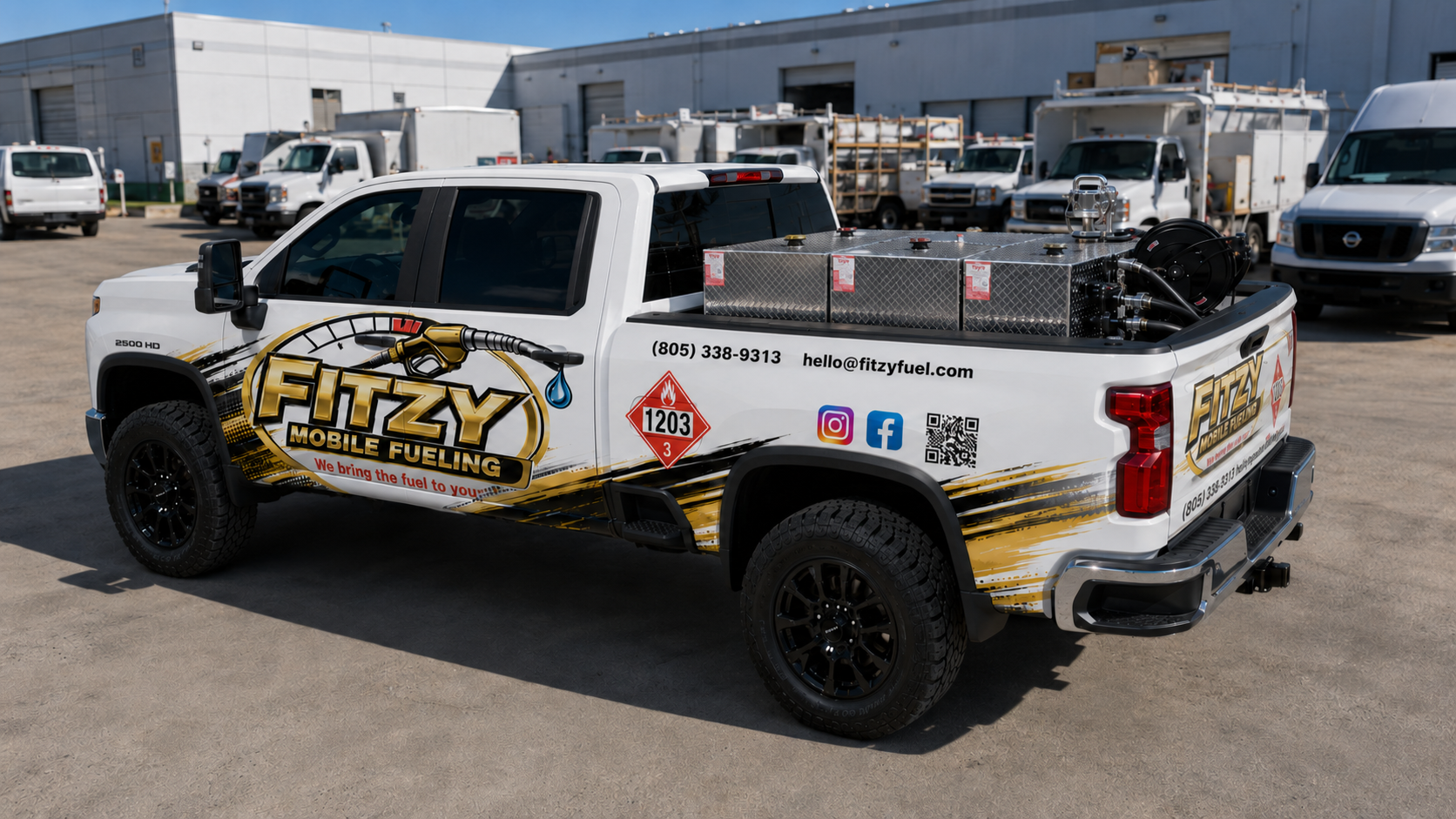 Fitzy Mobile Fueling truck, wrapped and ready for delivery