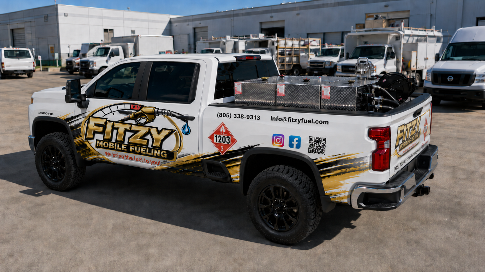 Fitzy Mobile Fueling truck, wrapped and ready for delivery